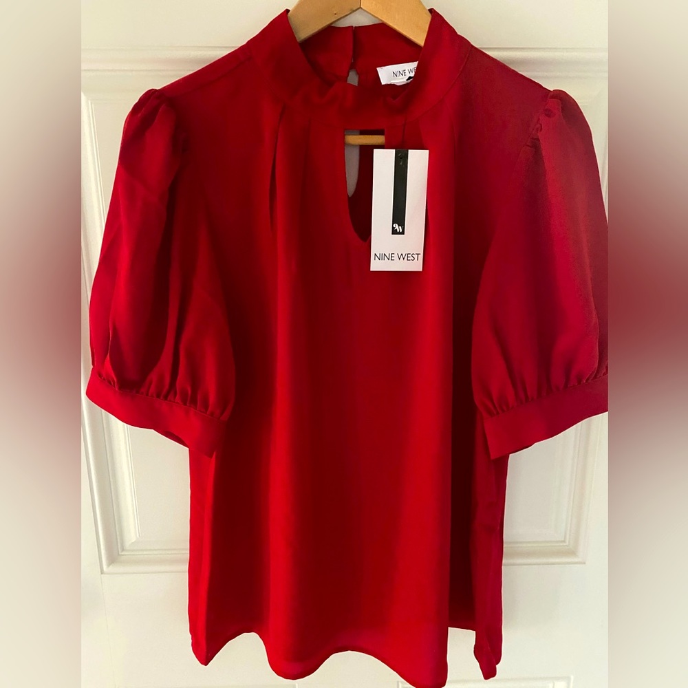 COPY - NWT! Nine West beautiful red blouse
